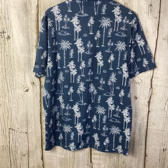 Bad Birdie Thermal Golf Polo Palm Tropical Print Size Large F - Picture 8 of 9